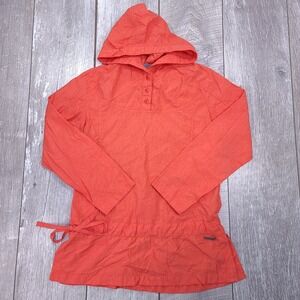 Merrell Pullover Hoodie Women Small Orange Opti-Wick UPF 30+ Hiking Top JWS20072